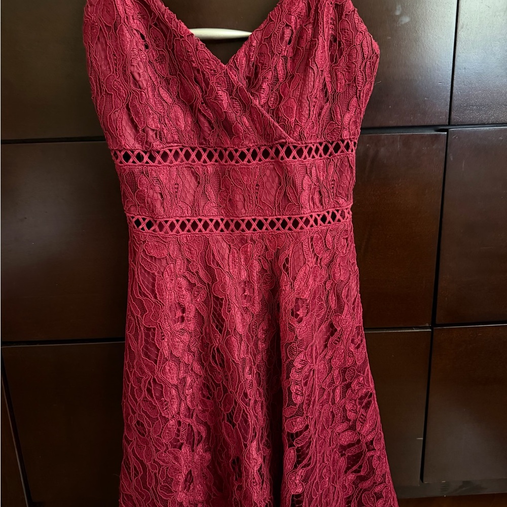 Miami Red Lace Dress
